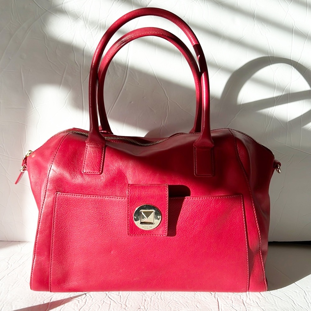 Kate Spade Red Genuine Leather Satchel Bag